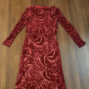 Tadashi Shoji Long Sleeve Velvet Dress